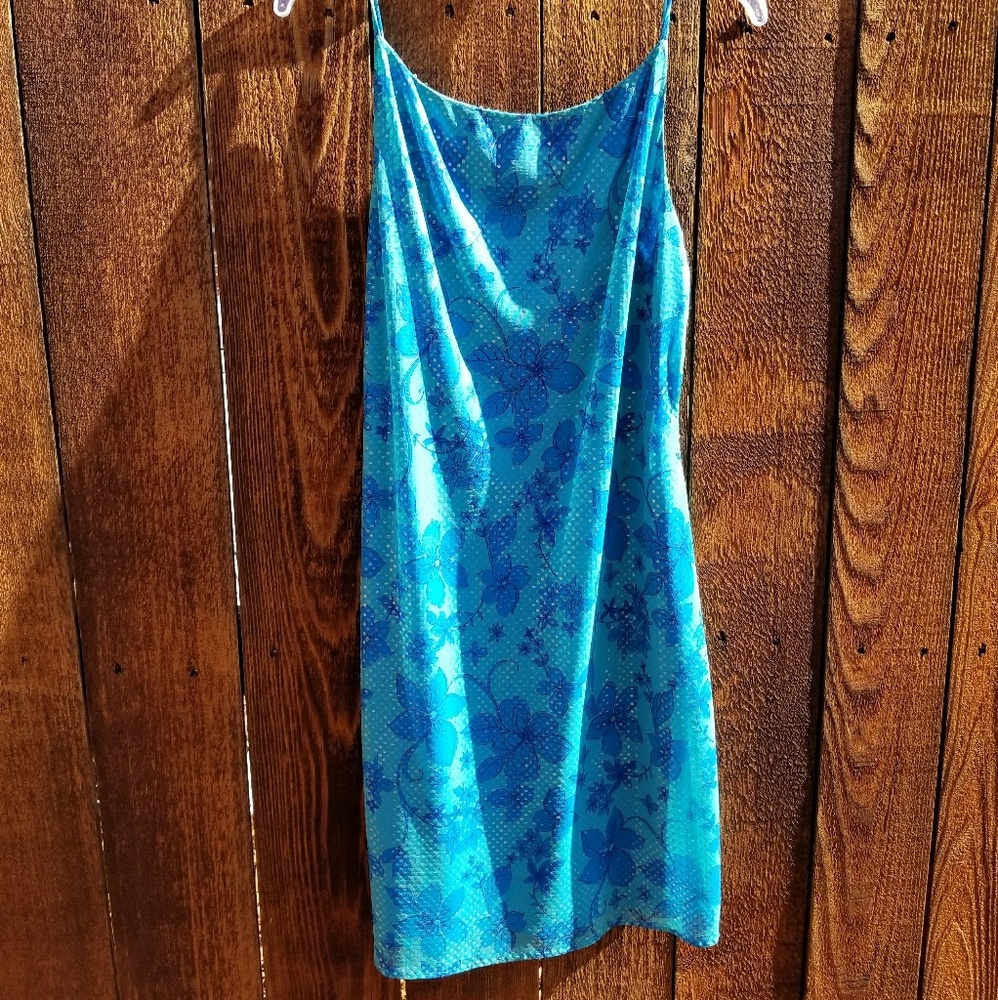 John Roberts blue sequin dress
